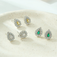 Earedge - Rhinestone Teardrop Micro Inlaid Stud Earrings