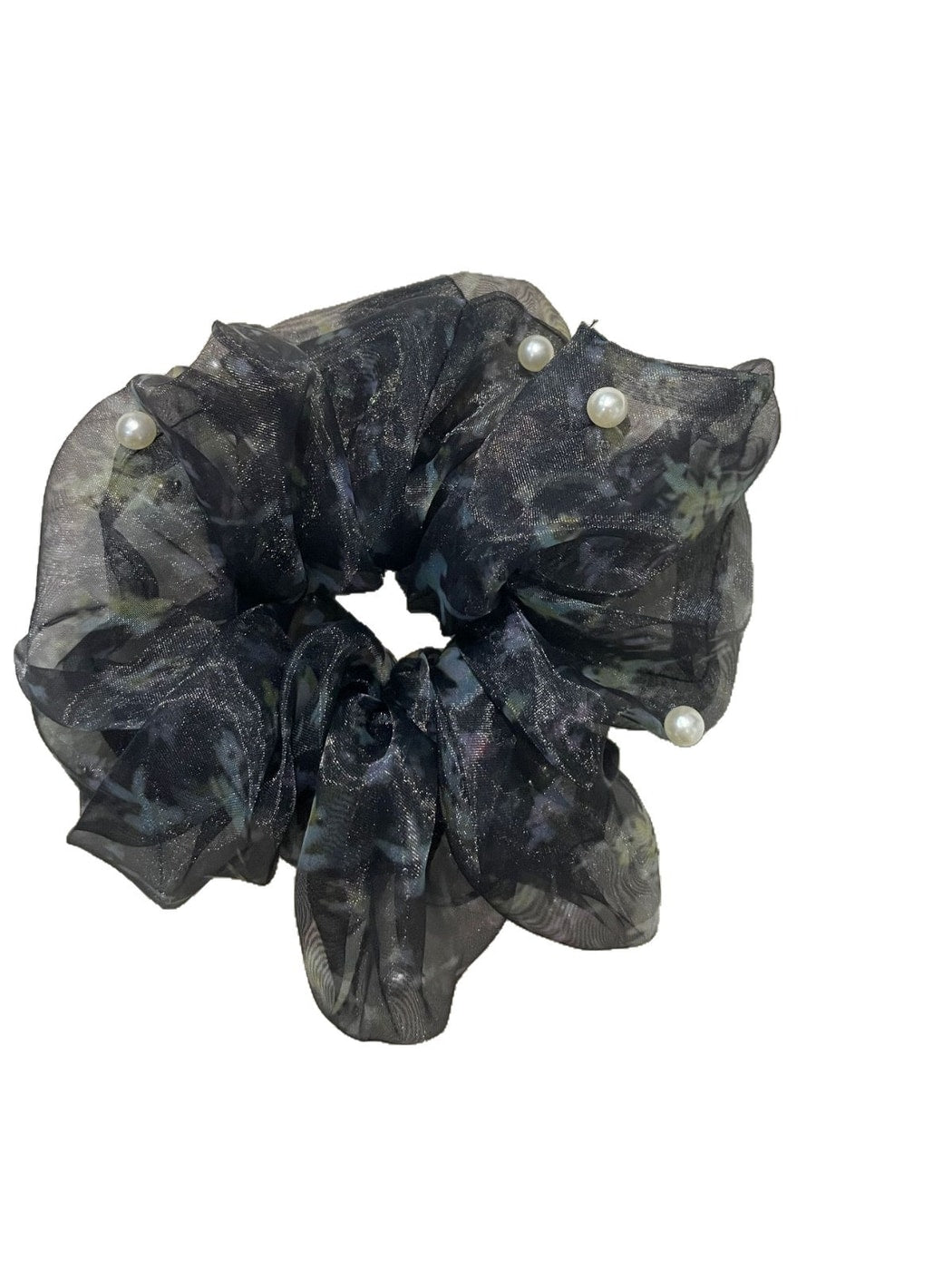 Gifty - Polyester Organza Printed Scrunchie