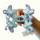 Beau - Double Flower Petal Cutout Claw Hair Clip