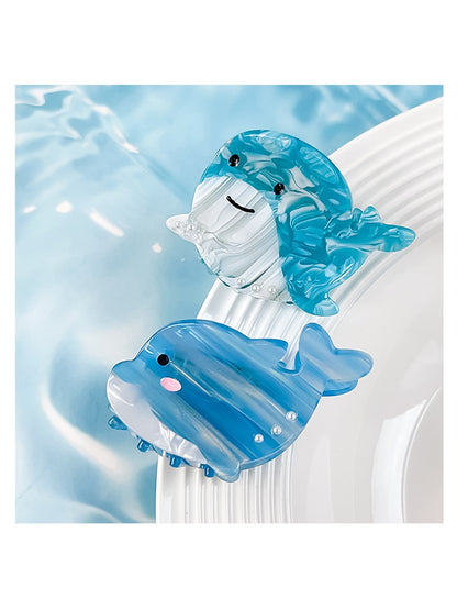 Beau - Cartoon Whale Acetate Fiber Claw Hair Clip