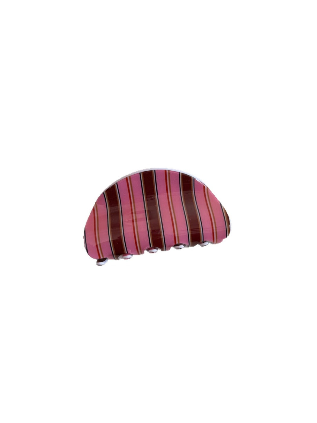 Beau - Coffee Striped Hair Clip
