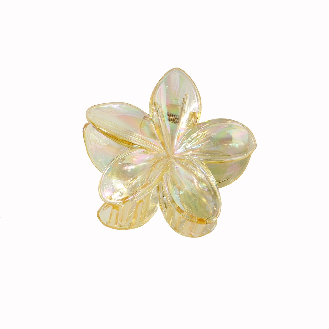 Beau - Plastic Flower Petal Lacquer Finish Claw Clip