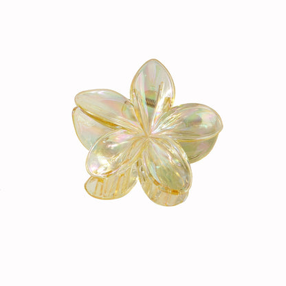 Beau - Plastic Flower Petal Lacquer Finish Claw Clip