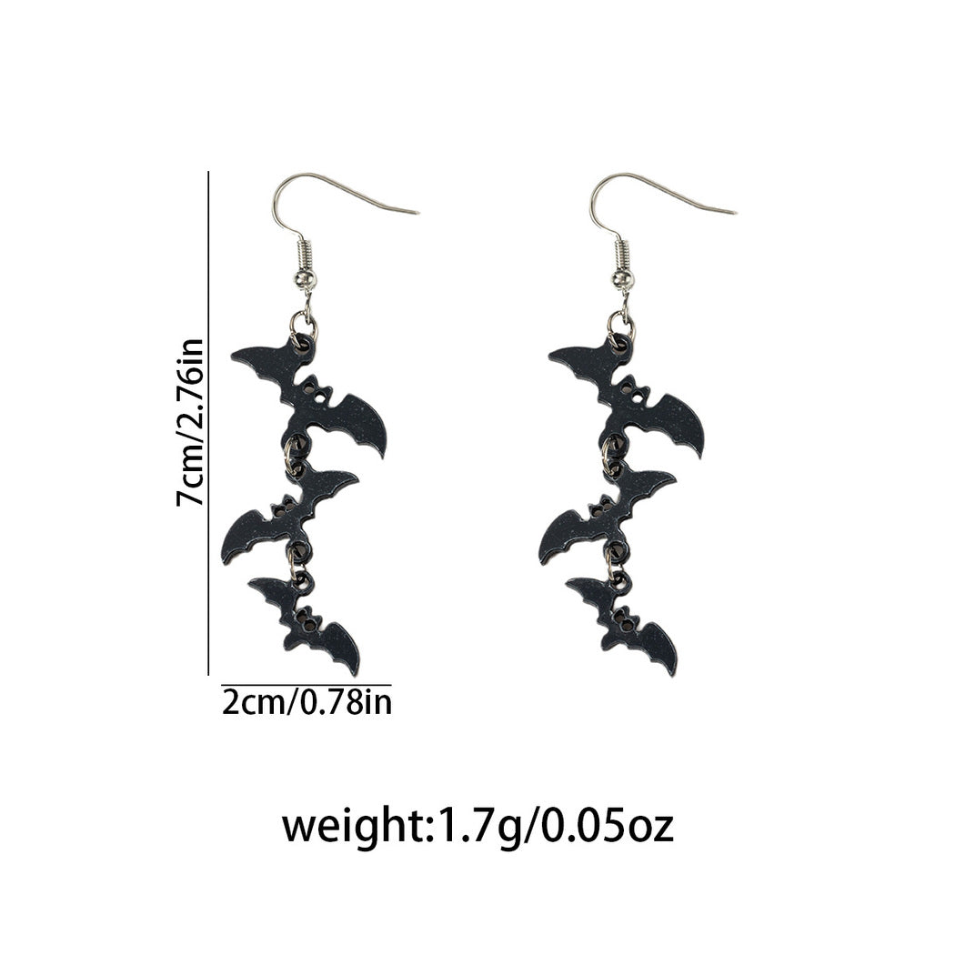 Earedge - Halloween Spooky Motif Drop Earrings, size reference