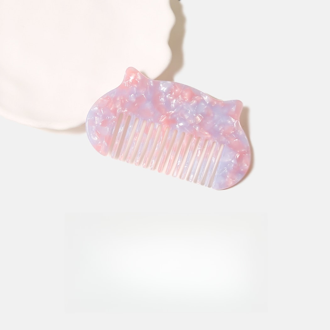 Camerow - Acetate Cat Ear Silhouette Styling Comb