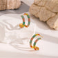 Earedge - Irregular Multicolored Curved Earrings