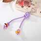Keypus - Beaded Knotted Charm Heart Clip Keychain