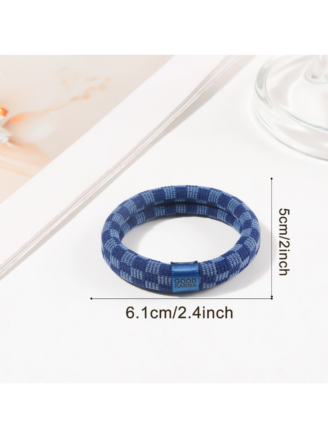 Gifty - Plaid High Elastic Ponytail Hair Tie