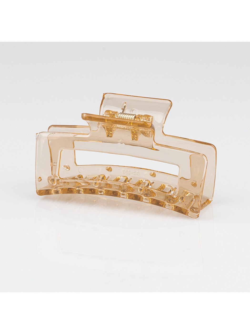 Beau - Clear Solid Color Openwork Square Claw Clip