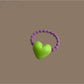 Gifty - Woven Heart Detail Polyester Hair Tie