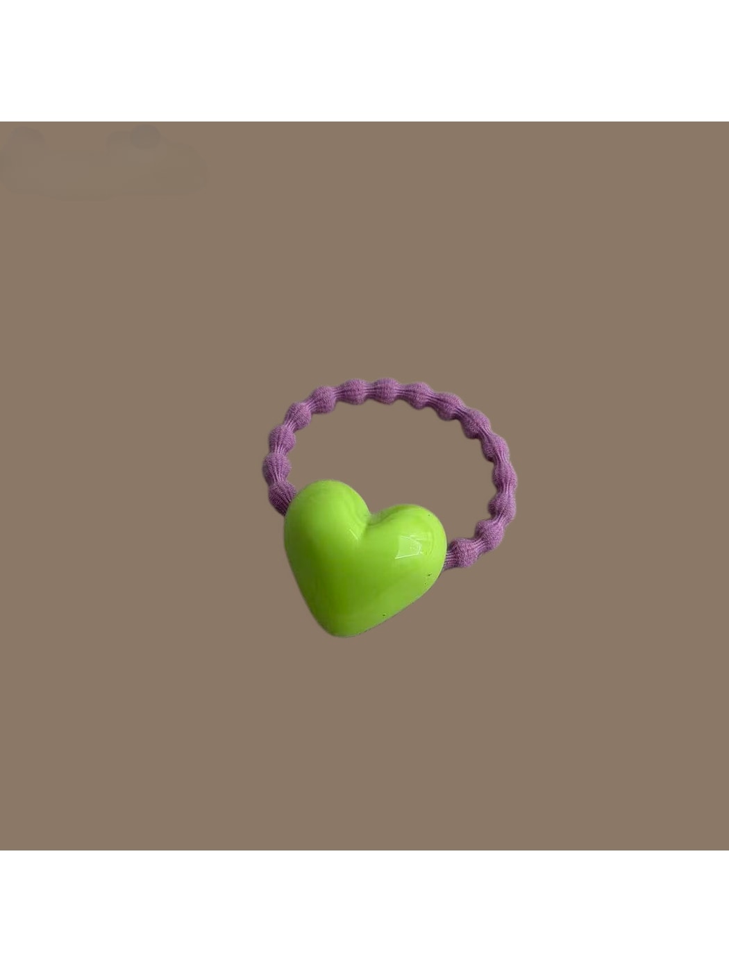 Gifty - Woven Heart Detail Polyester Hair Tie