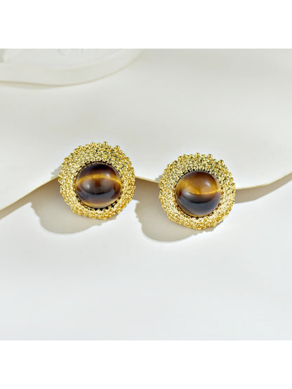 Earedge - Three-Dimensional Round Earrings