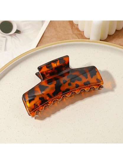 Beau - Leopard Print Square Hair Clip