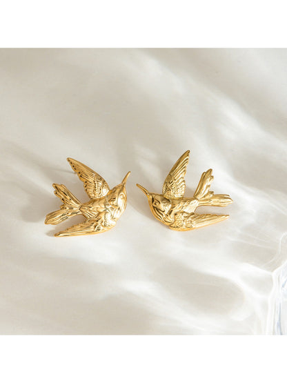 Earedge - Simple Bird Shaped Earrings