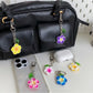 Keypus - Alloy Plastic Flower Pendant Bag Charm Keychain