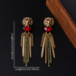 Earedge - Vintage Lion Head Dangle Stud Earrings