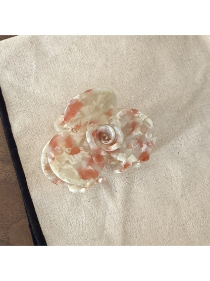 Beau - Floral Textured Acetate Board Claw Clip