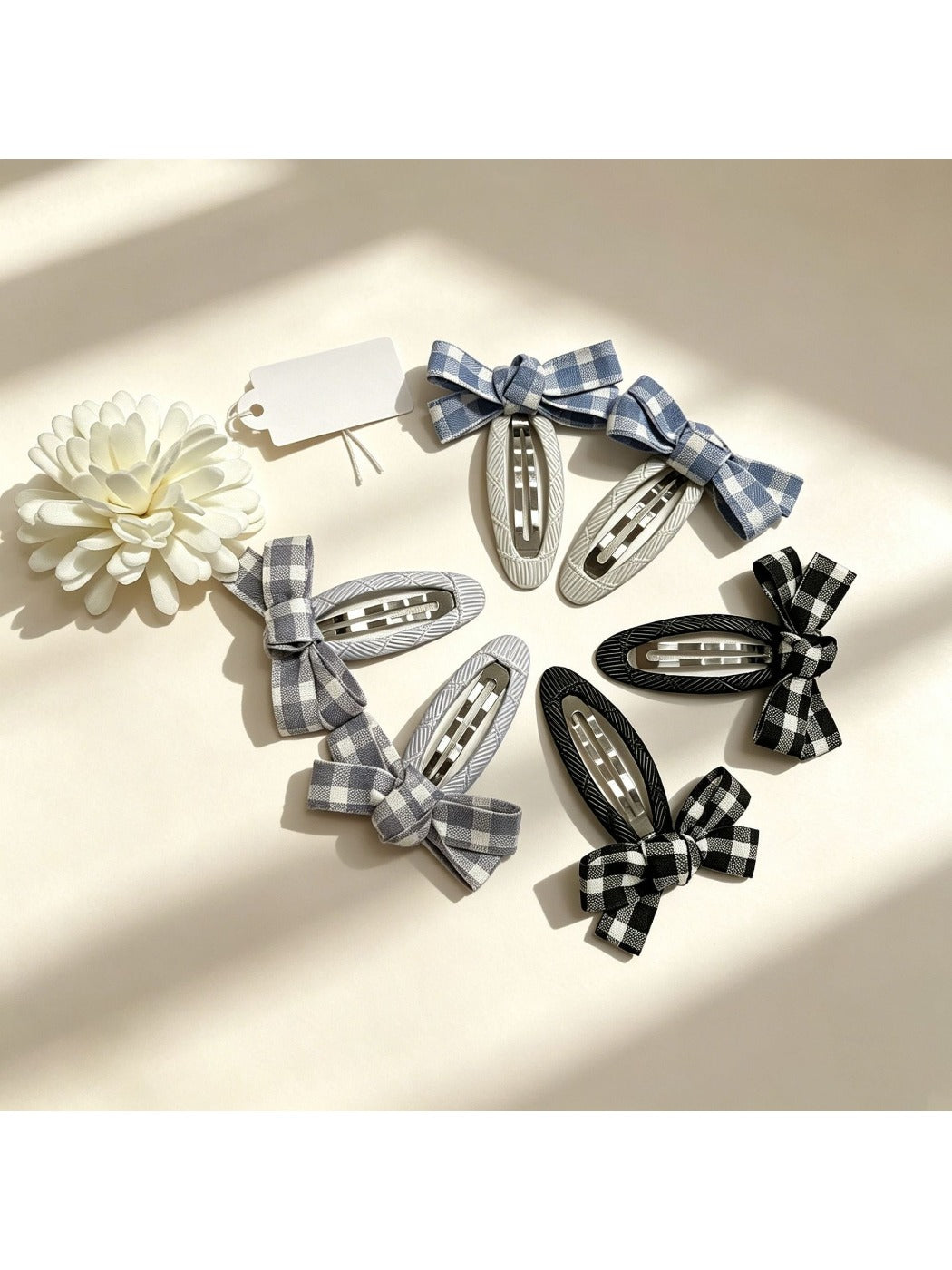 Beau - Gentle Plaid Bow Hair Clip