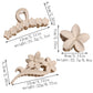 Beau - Matte Flower Design Plastic Alloy Claw Clip