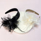 Gifty - Feather And Floral Embellished Headband