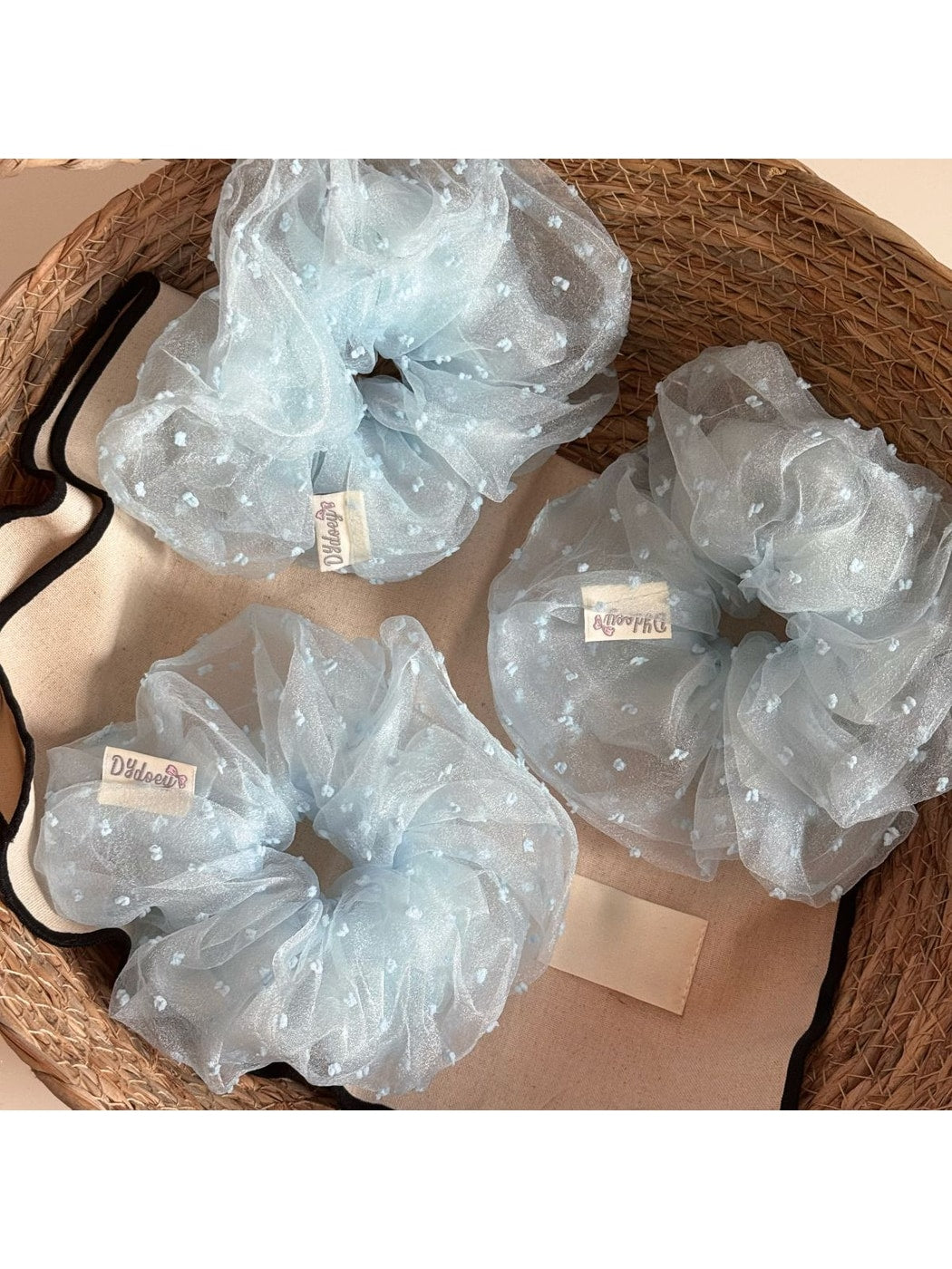 Gifty - Double Layer Dotted Sheer Scrunchie