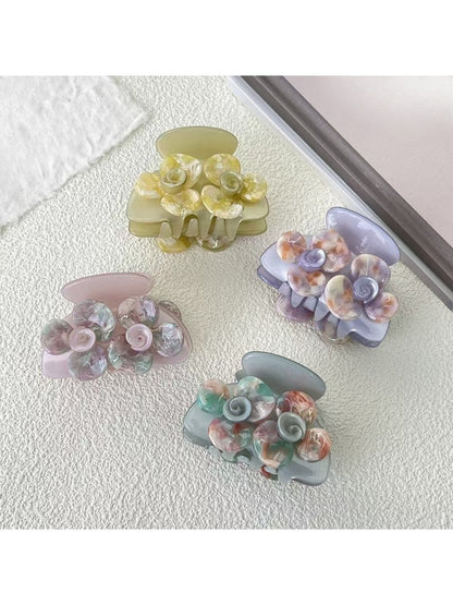 Beau - Fashionable Acetate Flower Pattern Hair Clip