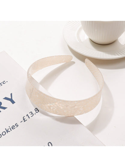 Gifty - Glossy PVC Grid Texture Wide Headband