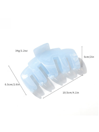 Beau - Marbled Finish Plastic Shark Style Claw Clip