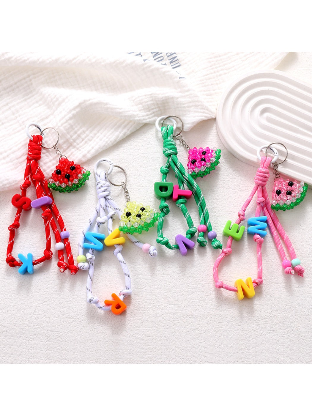 Keypus - 3D Watermelon Slice-Shaped Keychain