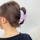 Beau - Purple Flower Embellished Curved Claw Clip