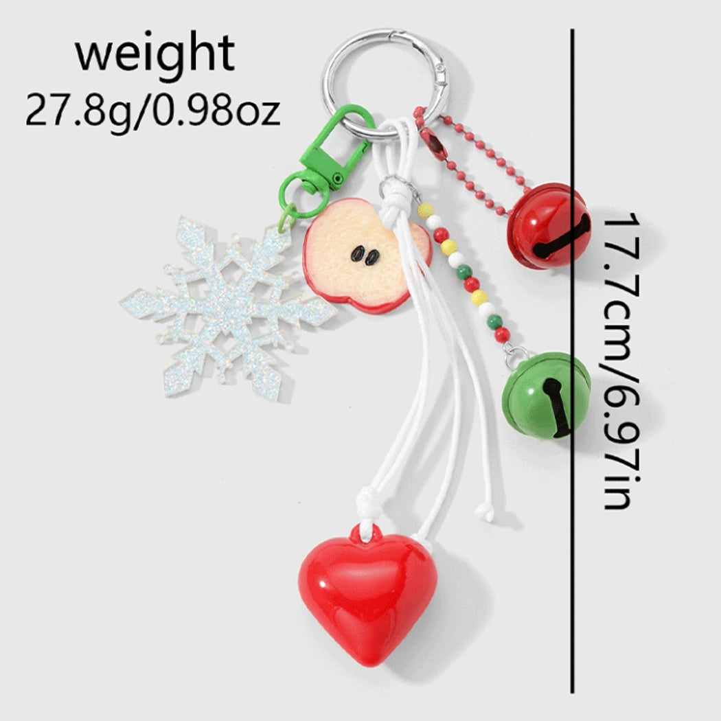 Keypus - Christmas Candy Snowflake Bell Keychain