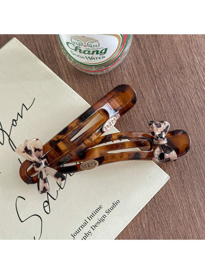Beau - Bow Arc-Shaped Bar Hair Clip