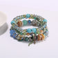 Close-up of clasp and bead arrangement on Lovra multi-row bracelet
