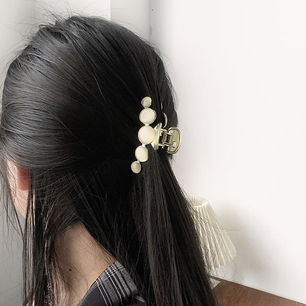 Beau - Iridescent Round Bead Hair Claw - image 4