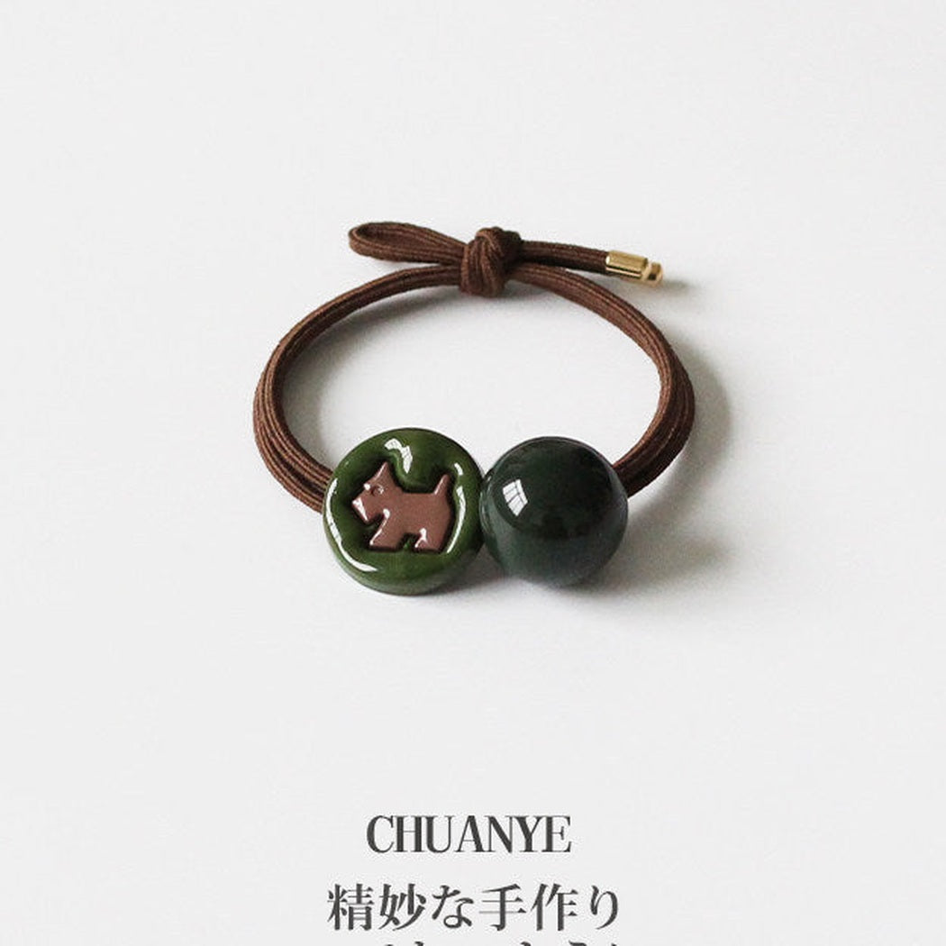 Green Charm Hair Tie Collection variant image