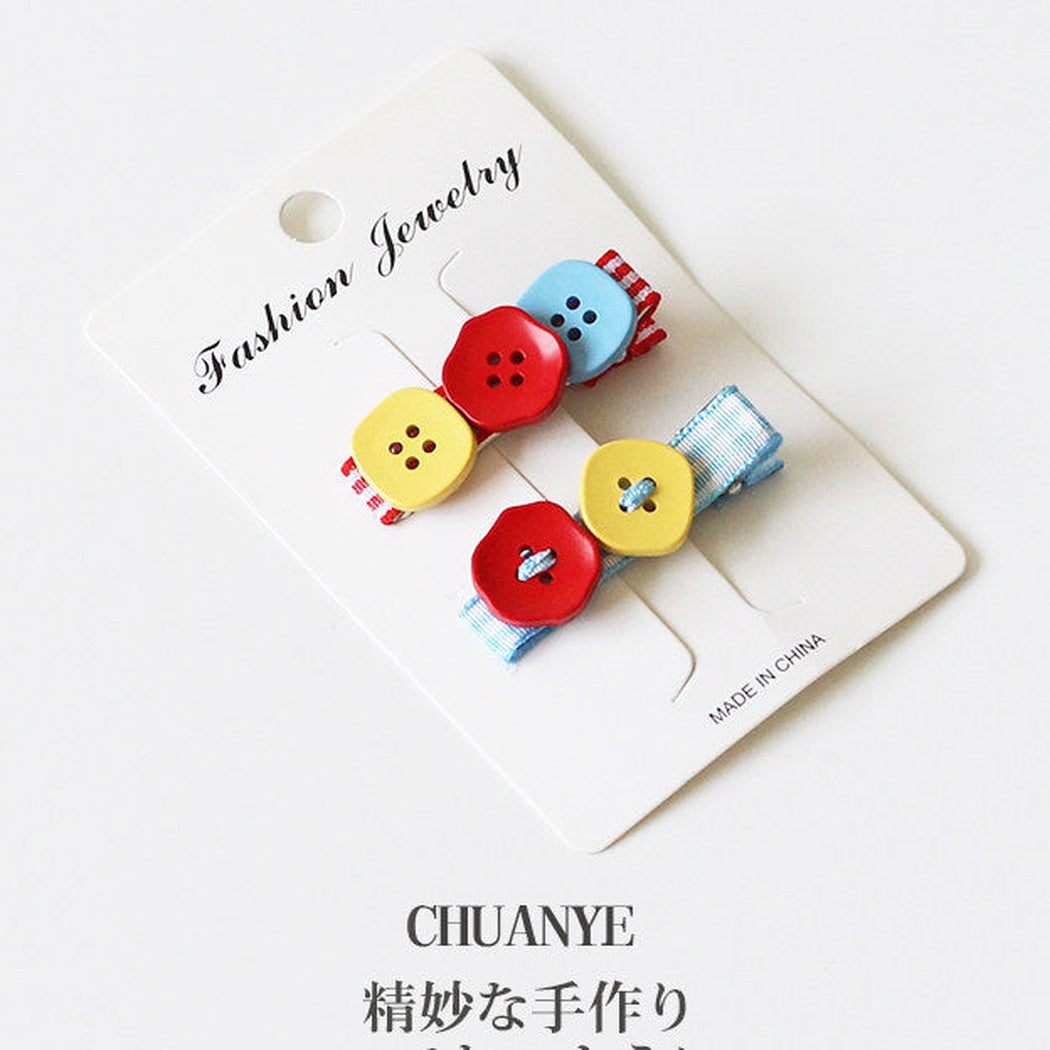 Red Blue Plaid Barrette Pair variant image
