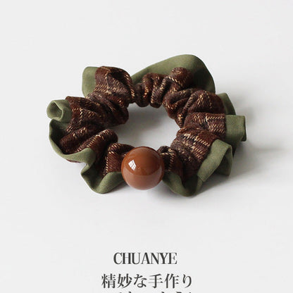 Plaid Bead Hair Tie Set variant image
