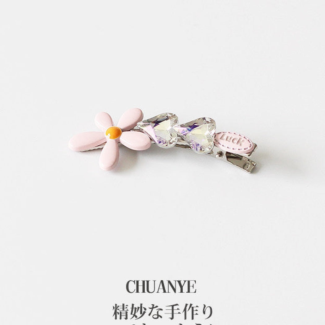 Pink Floral Barrette Set variant image