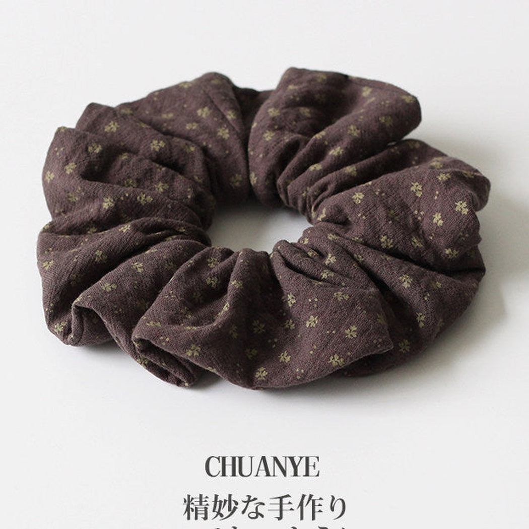 Brown Floral Oversized Scrunchie variant image