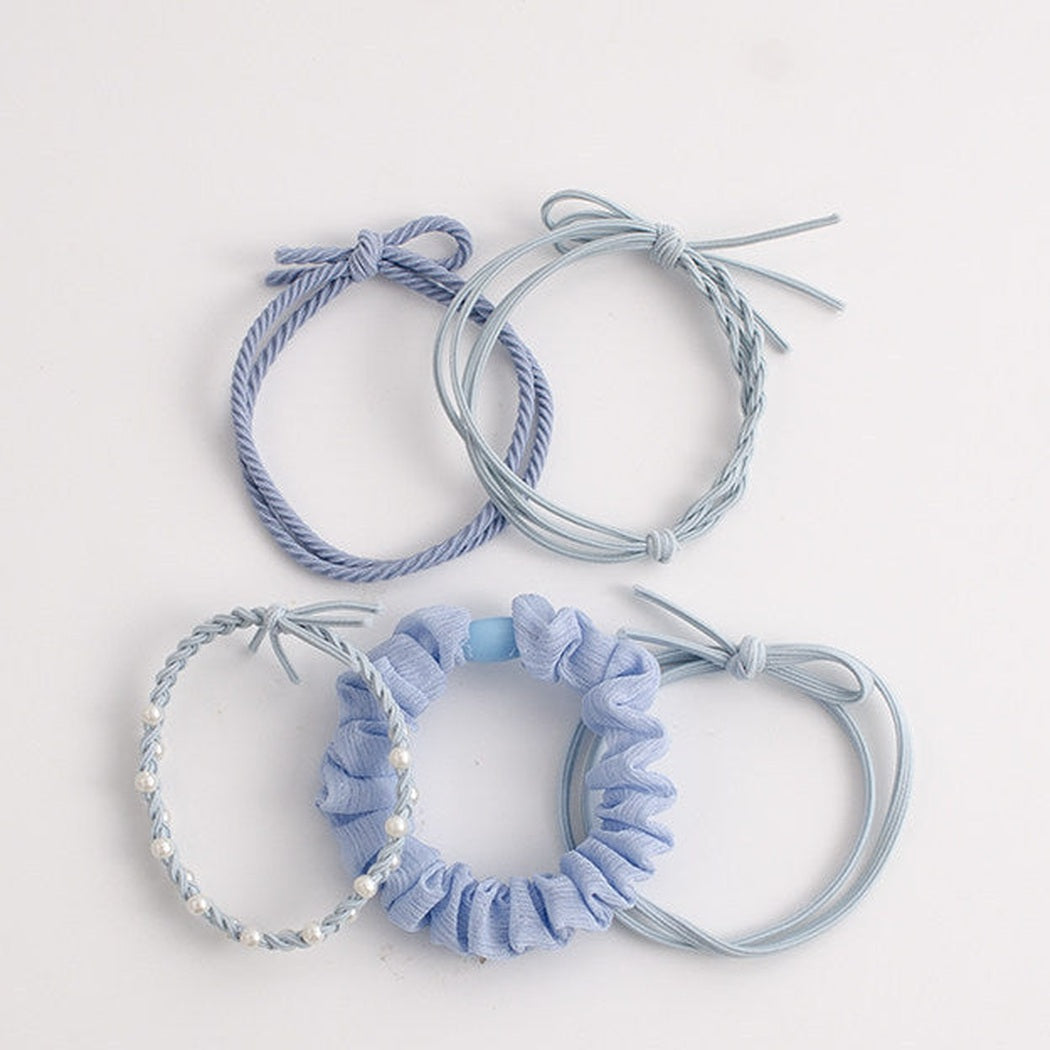 5-Piece Pearl Hair Tie Set variant image