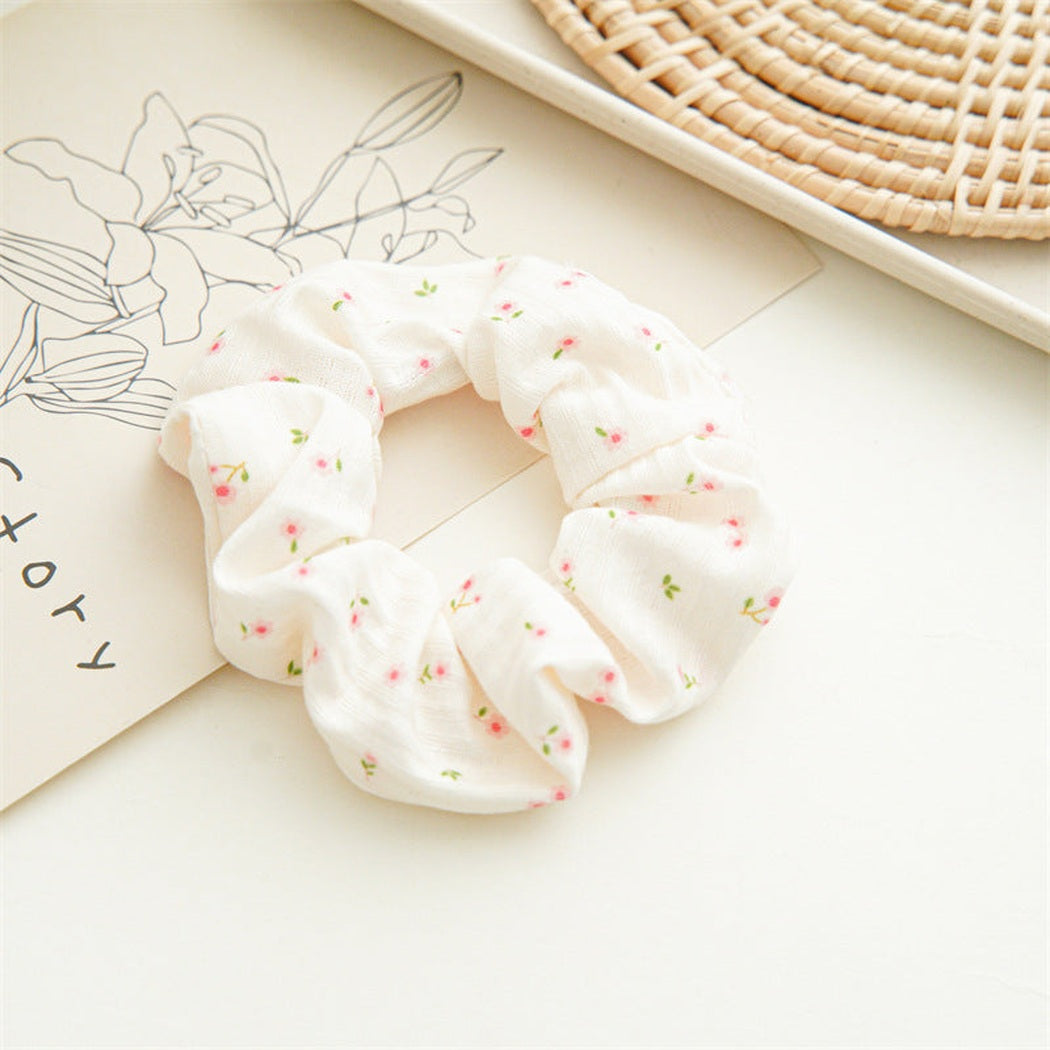 White Floral Scrunchie variant image