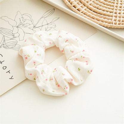 White Floral Scrunchie variant image