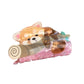 Raccoon character hair claw clip on white background
