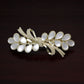 Beau - Pearl Crystal Floral Barrette - view 2