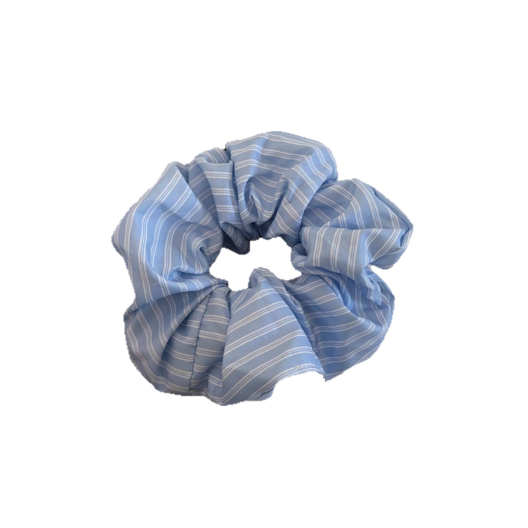 Gifty - Simple Striped Polyester Hair Accessory Scrunchie