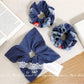Gifty - Navy Minimalist Striped Scrunchie