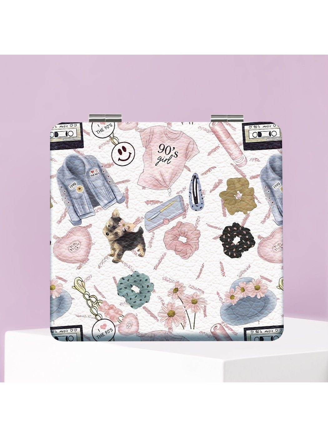 Mirroray - Cartoon Print Foldable Makeup Touch-Up Mirror