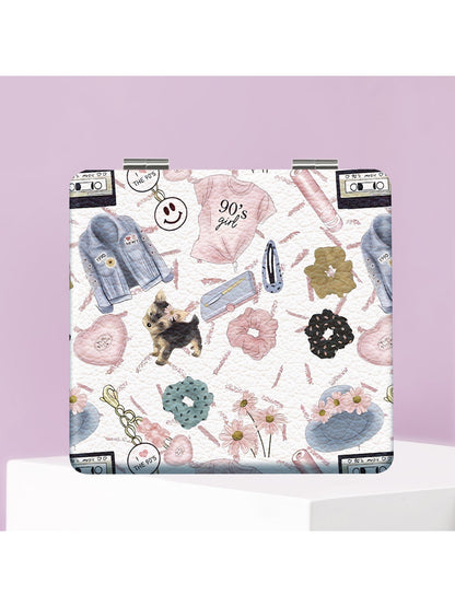Mirroray - Cartoon Print Foldable Makeup Touch-Up Mirror