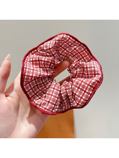 Gifty - Red Grid Ripple Dot Hair Circle