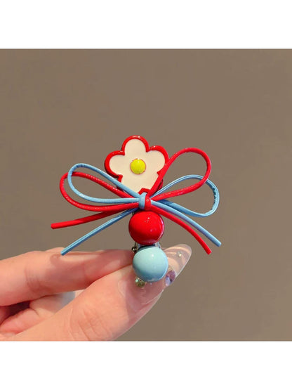 Beau - Color-Blocked Floral Hair Clip